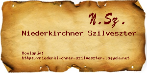 Niederkirchner Szilveszter névjegykártya